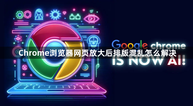 Chrome浏览器网页放大后排版混乱怎么解决1