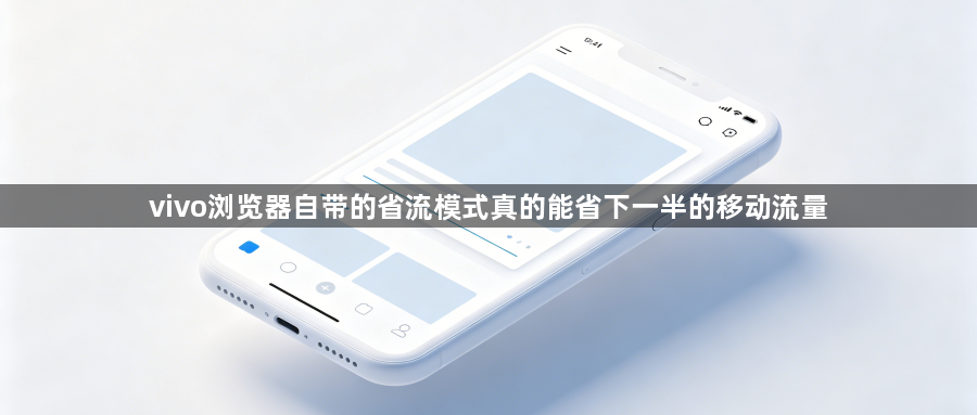 vivo浏览器自带的省流模式真的能省下一半的移动流量1