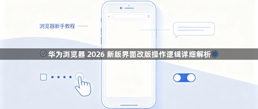 华为浏览器 2026 新版界面改版操作逻辑详细解析1
