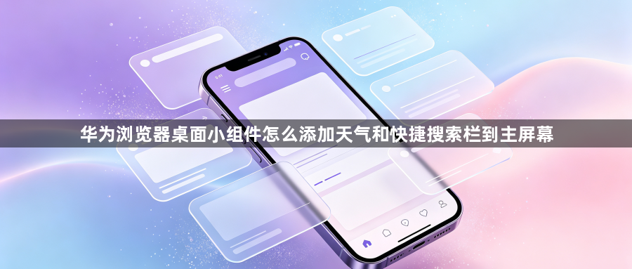 华为浏览器桌面小组件怎么添加天气和快捷搜索栏到主屏幕1