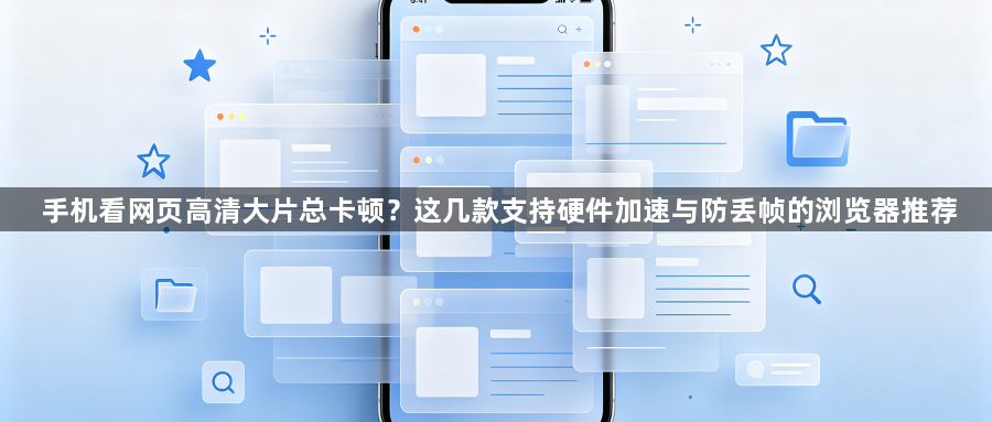 手机看网页高清大片总卡顿?这几款支持硬件加速与防丢帧的浏览器推荐1