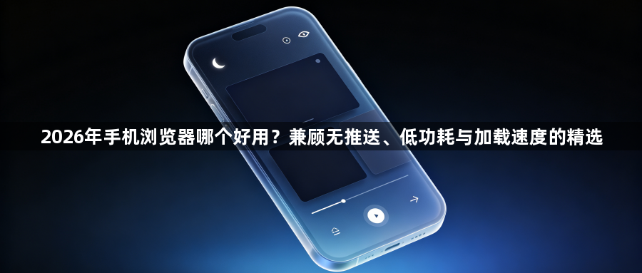 2026年手机浏览器哪个好用？兼顾无推送、低功耗与加载速度的精选1