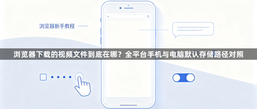 浏览器下载的视频文件到底在哪？全平台手机与电脑默认存储路径对照1