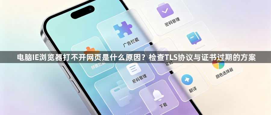 电脑IE浏览器打不开网页是什么原因？检查TLS协议与证书过期的方案1