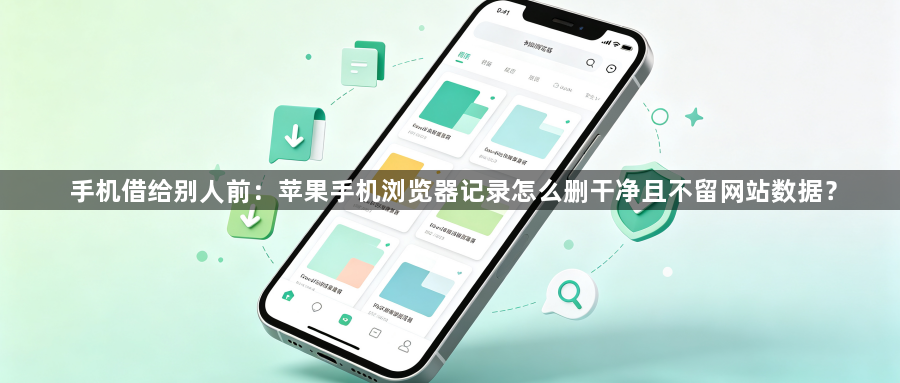 手机借给别人前：苹果手机浏览器记录怎么删干净且不留网站数据？1